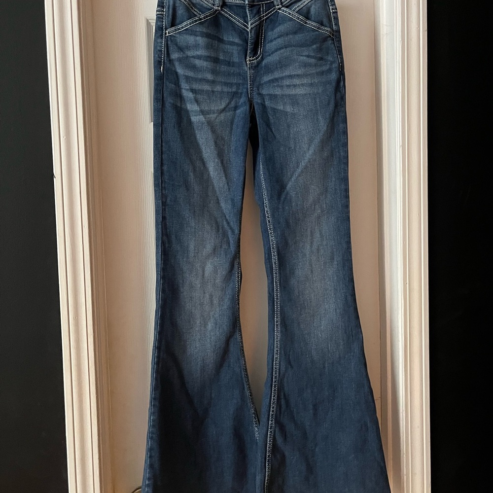 Shyanne Dark Blue Flare Jeans